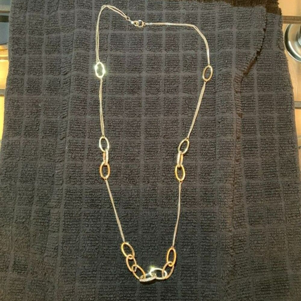 Silver and Gold Necklace 32"